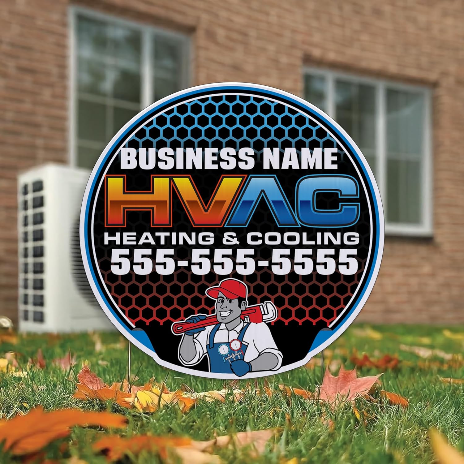 Custom HVAC Yard Signs | 10 - Pack| Two - Sided | Personalized Heating & Cooling Signs 20 EZ Stakes Included (Copy)