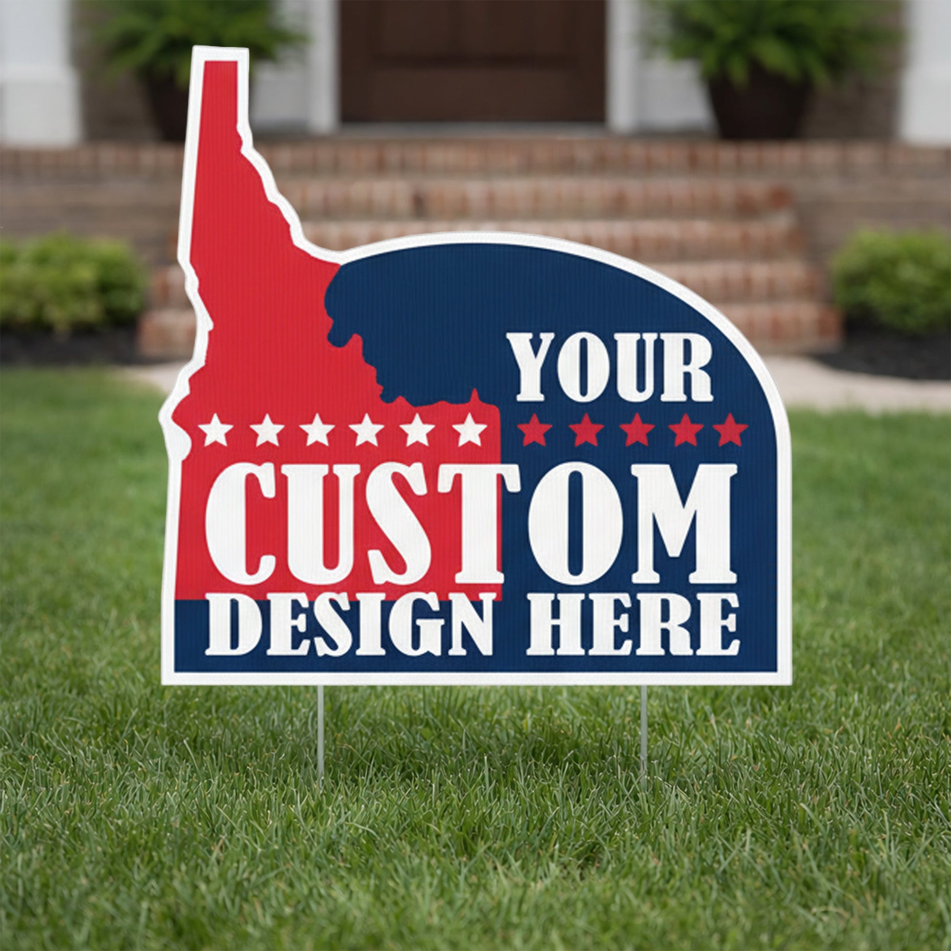 Custom - Idaho - State Shaped Yard Signs