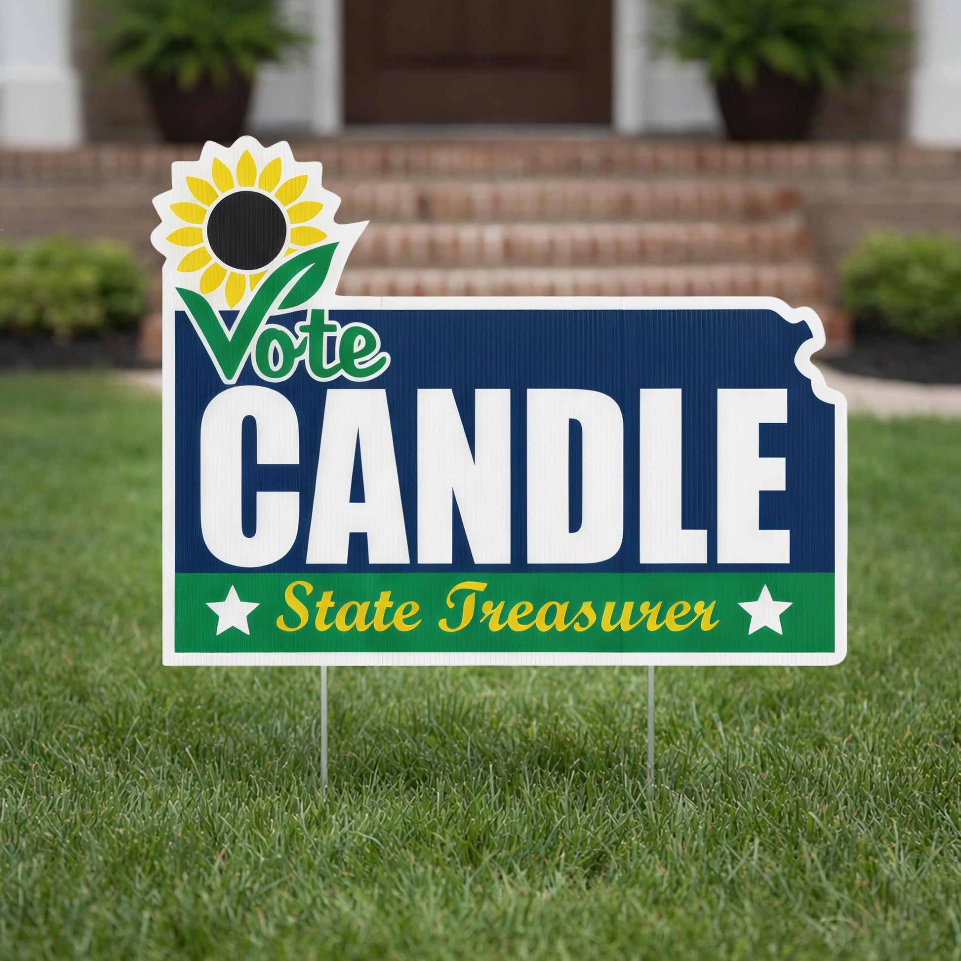 Custom - Kansas - State Shaped Yard Signs