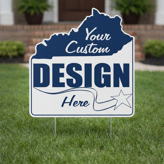 Custom - Kentucky - State Shaped Yard Signs