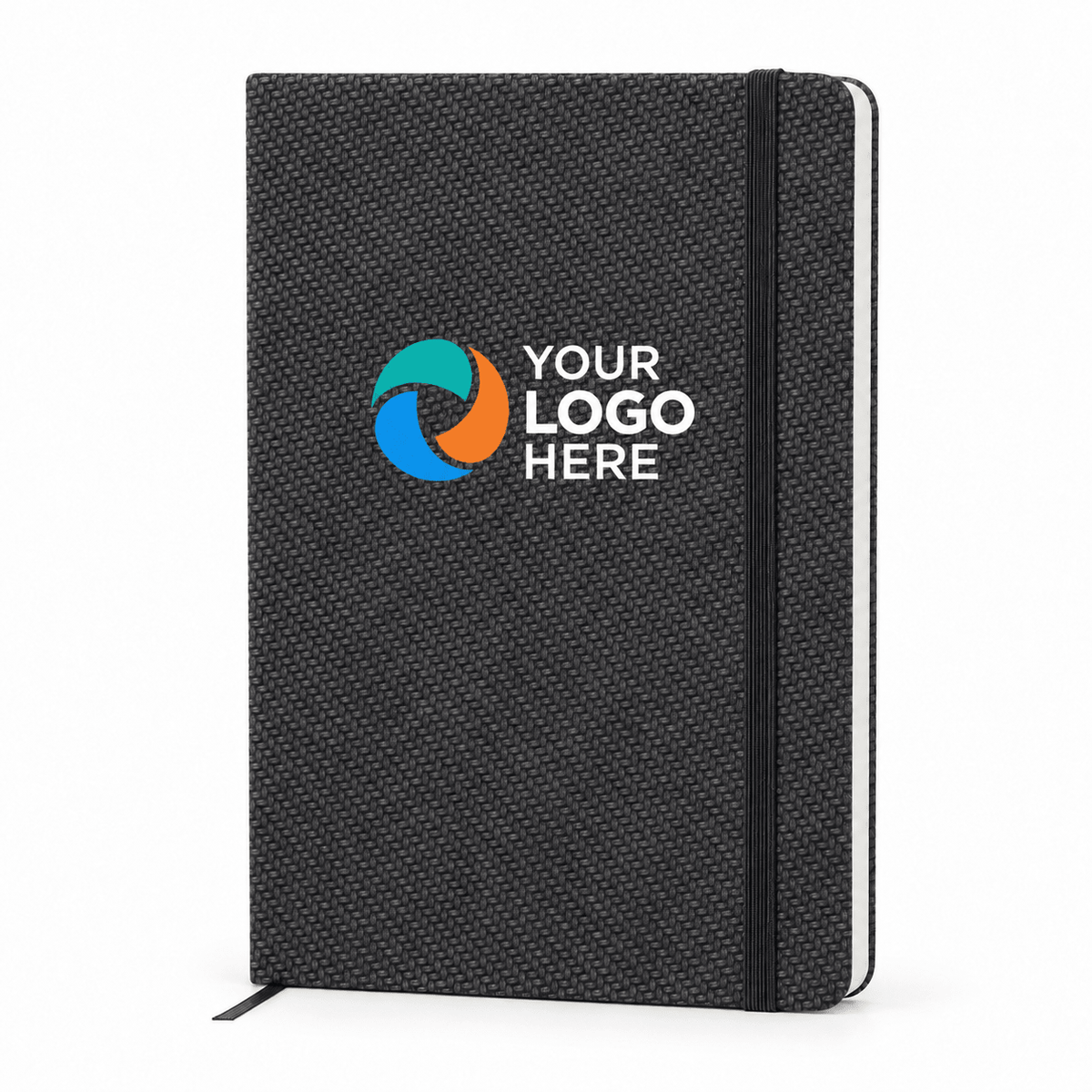 Custom Logo Textured Hardcover Notebook - Arco A5 Knit