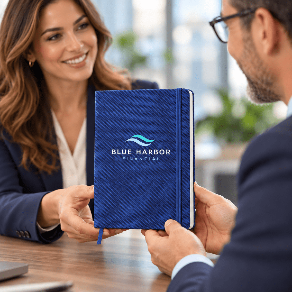 Custom Logo Textured Hardcover Notebook - Arco A5 Knit