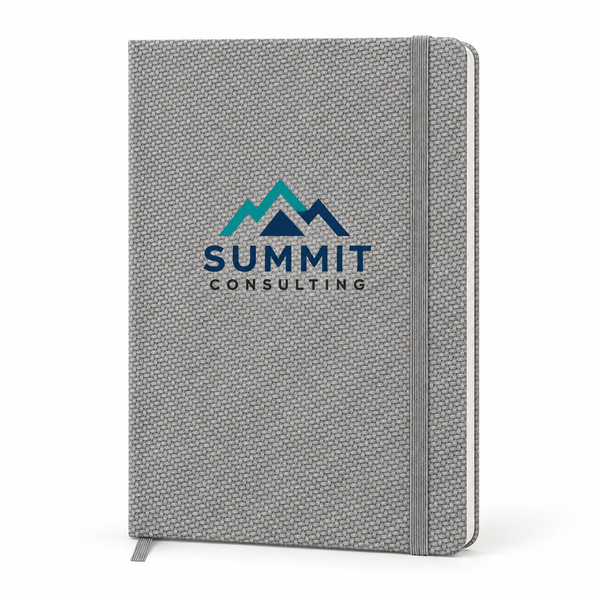 Custom Logo Textured Hardcover Notebook - Arco A5 Knit