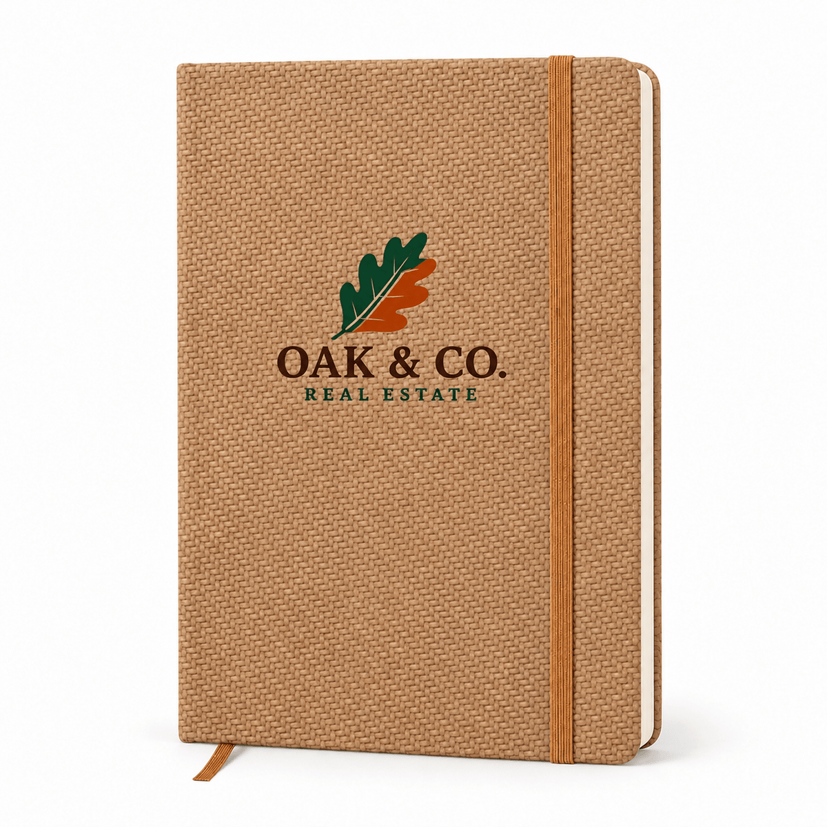 Custom Logo Textured Hardcover Notebook - Arco A5 Knit