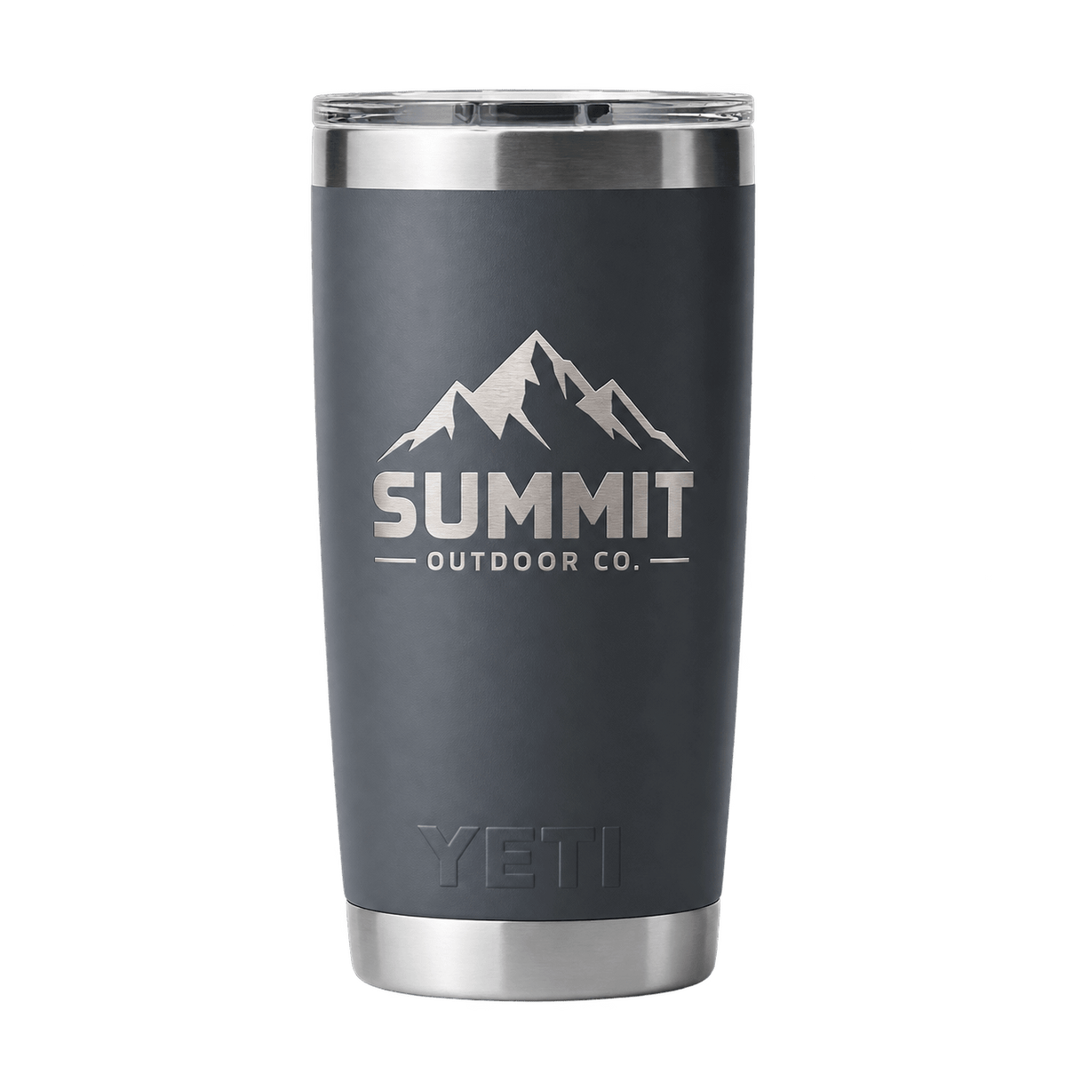 Custom Logo YETI® Rambler® 20 oz Tumbler – Laser Engraved
