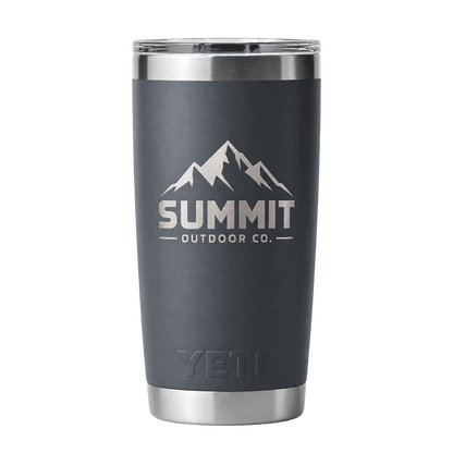 Custom Logo YETI® Rambler® 20 oz Tumbler – Laser Engraved