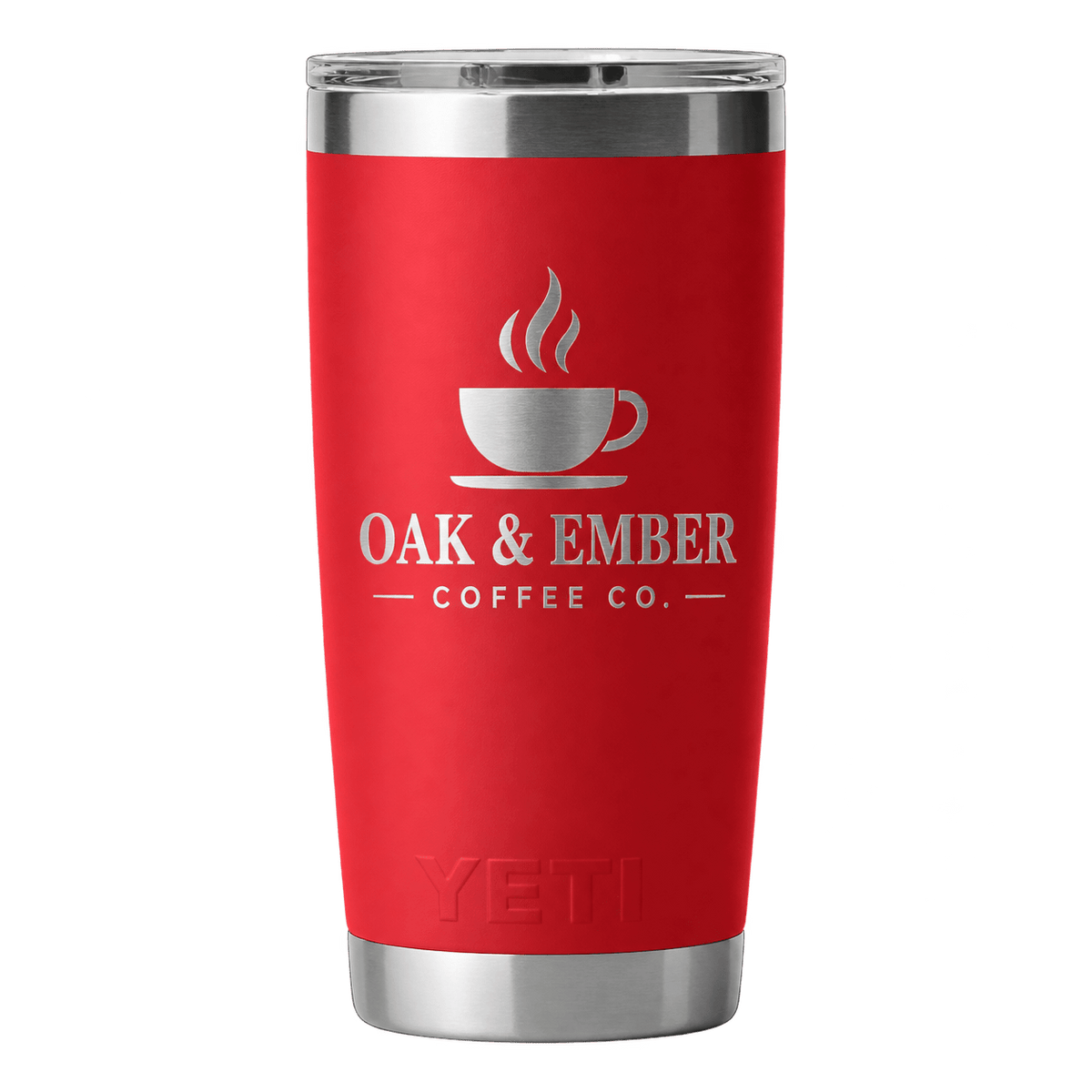 Custom Logo YETI® Rambler® 20 oz Tumbler – Laser Engraved