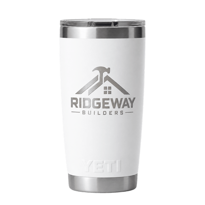 Custom Logo YETI® Rambler® 20 oz Tumbler – Laser Engraved