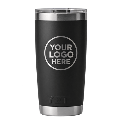 Custom Logo YETI® Rambler® 20 oz Tumbler – Laser Engraved