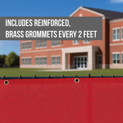 Custom Mesh Fence Banners for Schools & Athletics – Personalized Wind - Permeable Fence Wrap with Logo, Text & Colors | with Reinforced Grommets