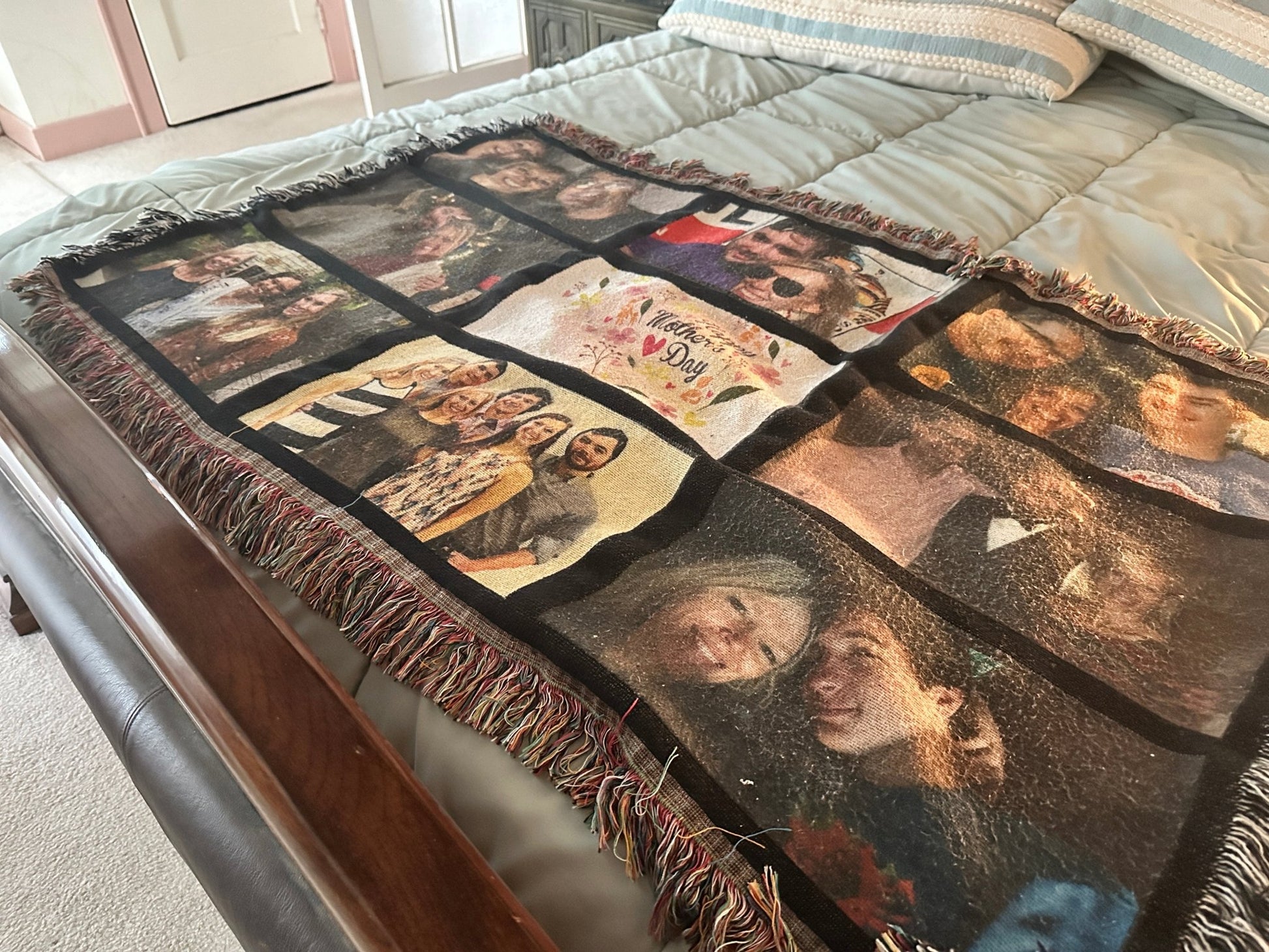 Custom Mother's Day Paneled Throw Blanket