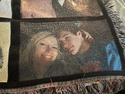 Custom Mother's Day Paneled Throw Blanket