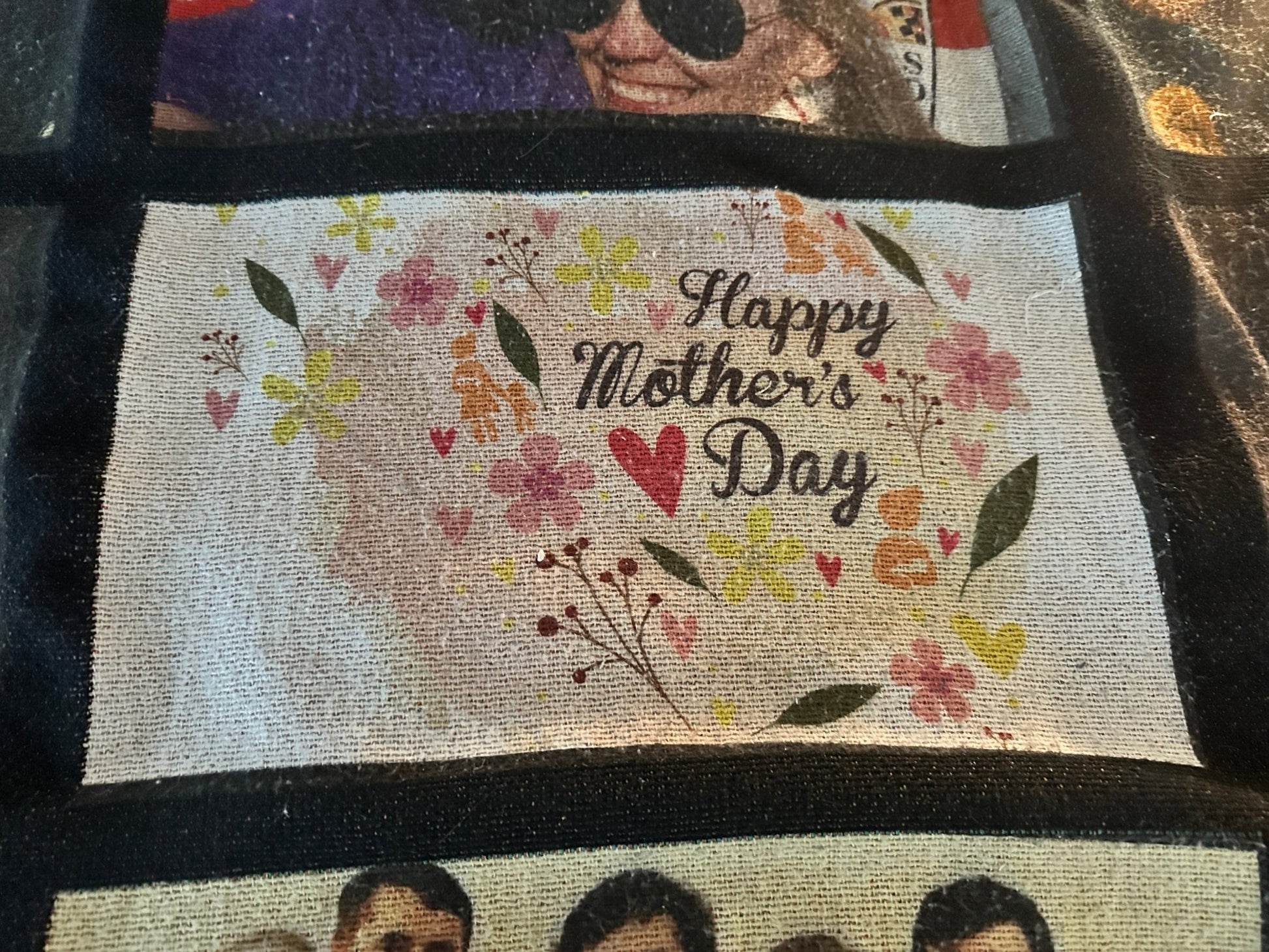 Custom Mother's Day Paneled Throw Blanket