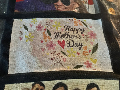 Custom Mother's Day Paneled Throw Blanket