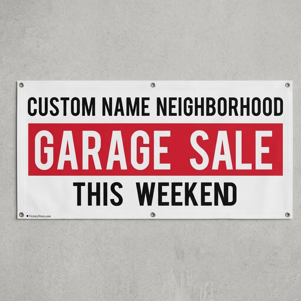 Custom Neighborhood Garage Sale Banner – VictoryStore.com