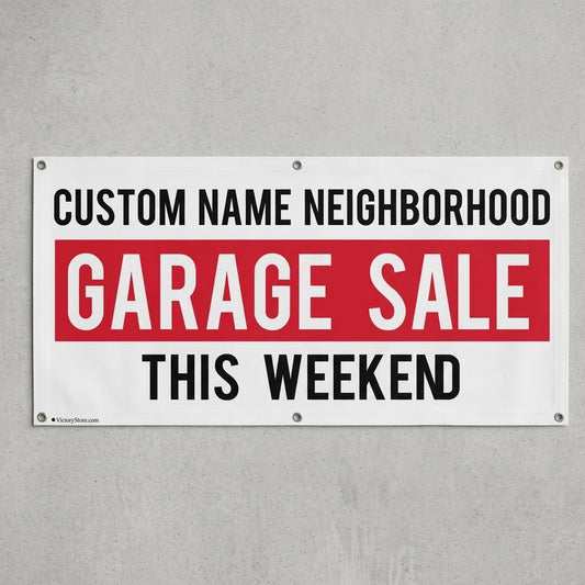 Custom Neighborhood Garage Sale Banner