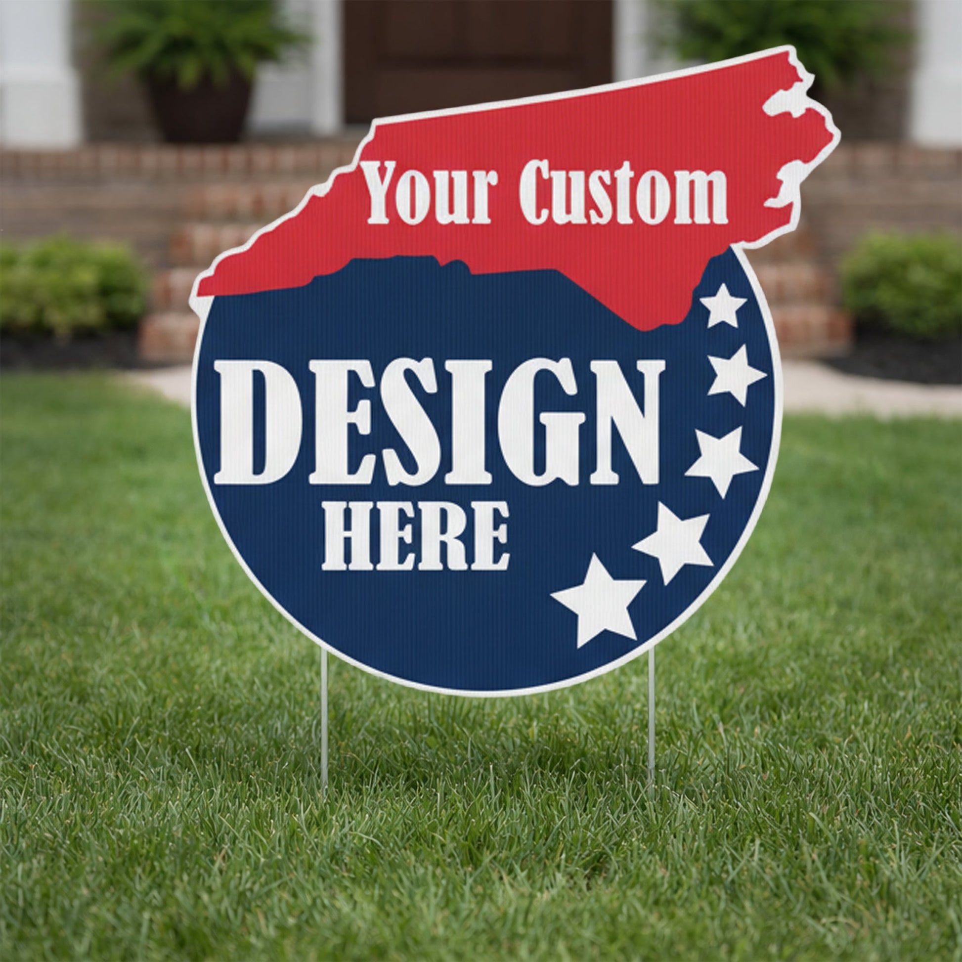 Custom - North Carolina - State Shaped Yard Sign
