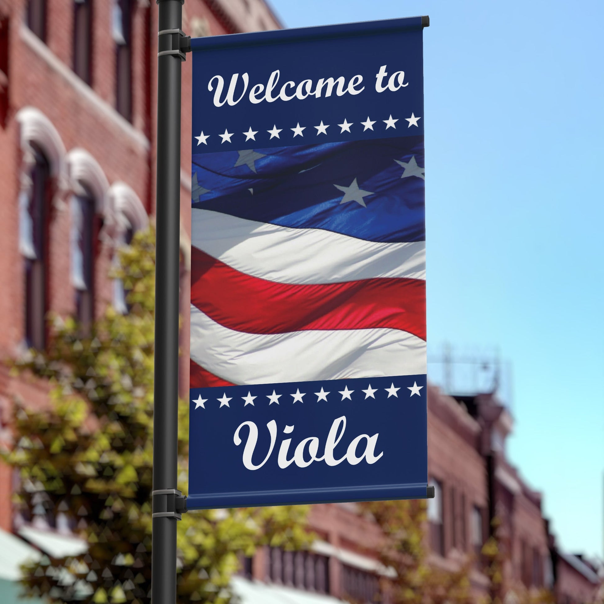 Custom Patriotic 24"x48" Pole Banner