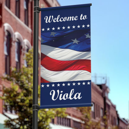 Custom Patriotic 24"x48" Pole Banner