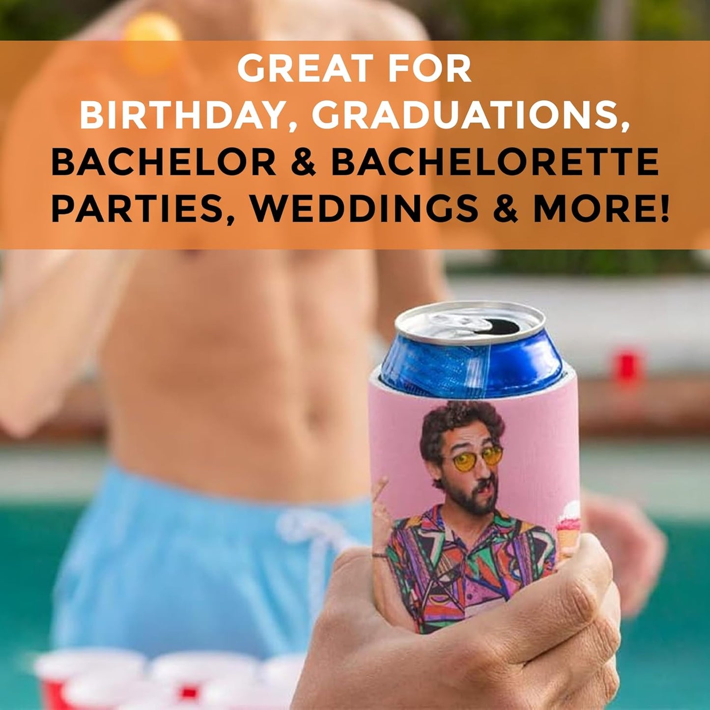 Custom Photo Can Coolers, Logo Can Coolers, Free shipping