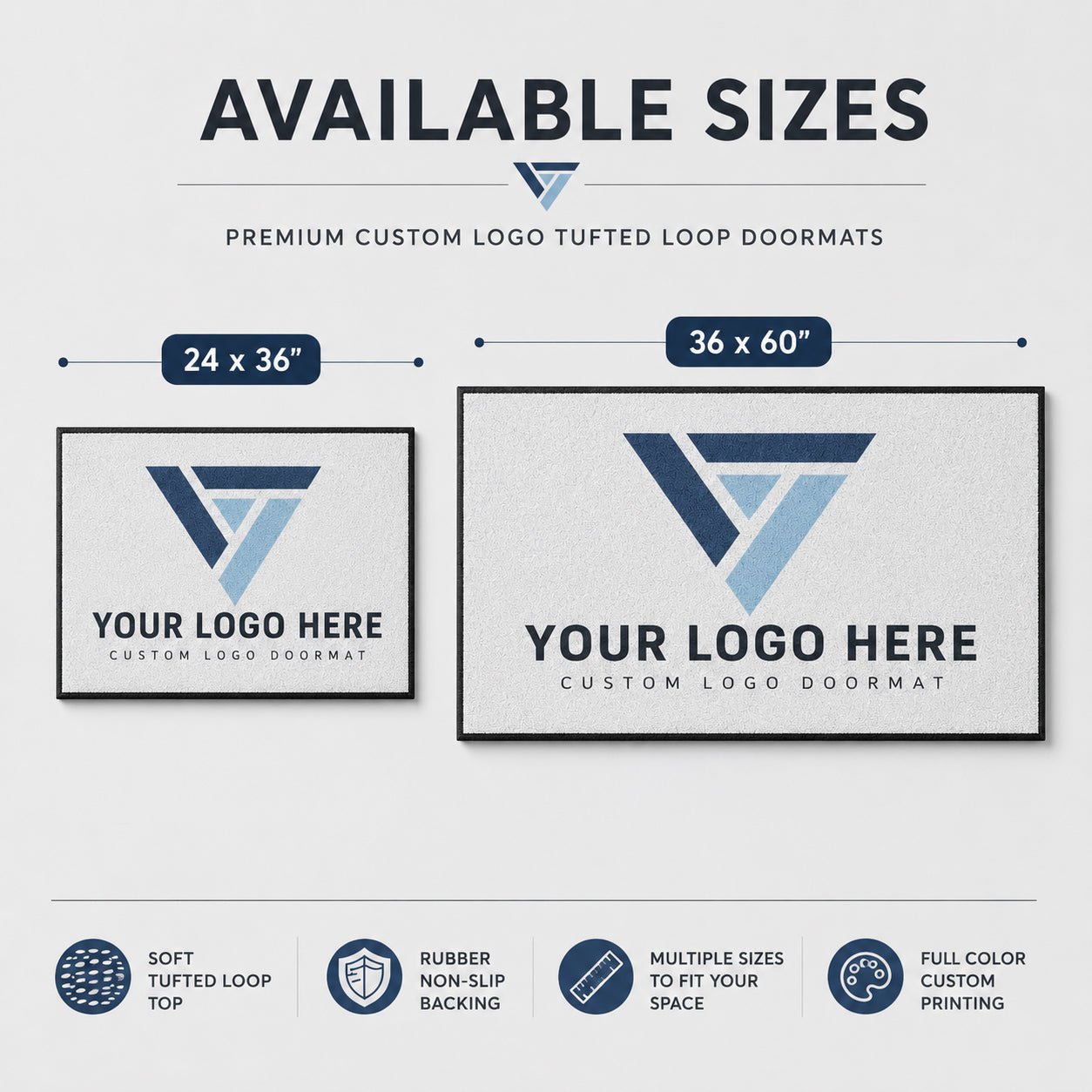 Custom Business Logo Doormat | Free Shipping – VictoryStore.com