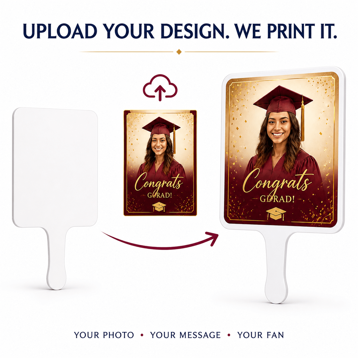 Custom Photo Hand Held Fans | 8" x 10.5"
