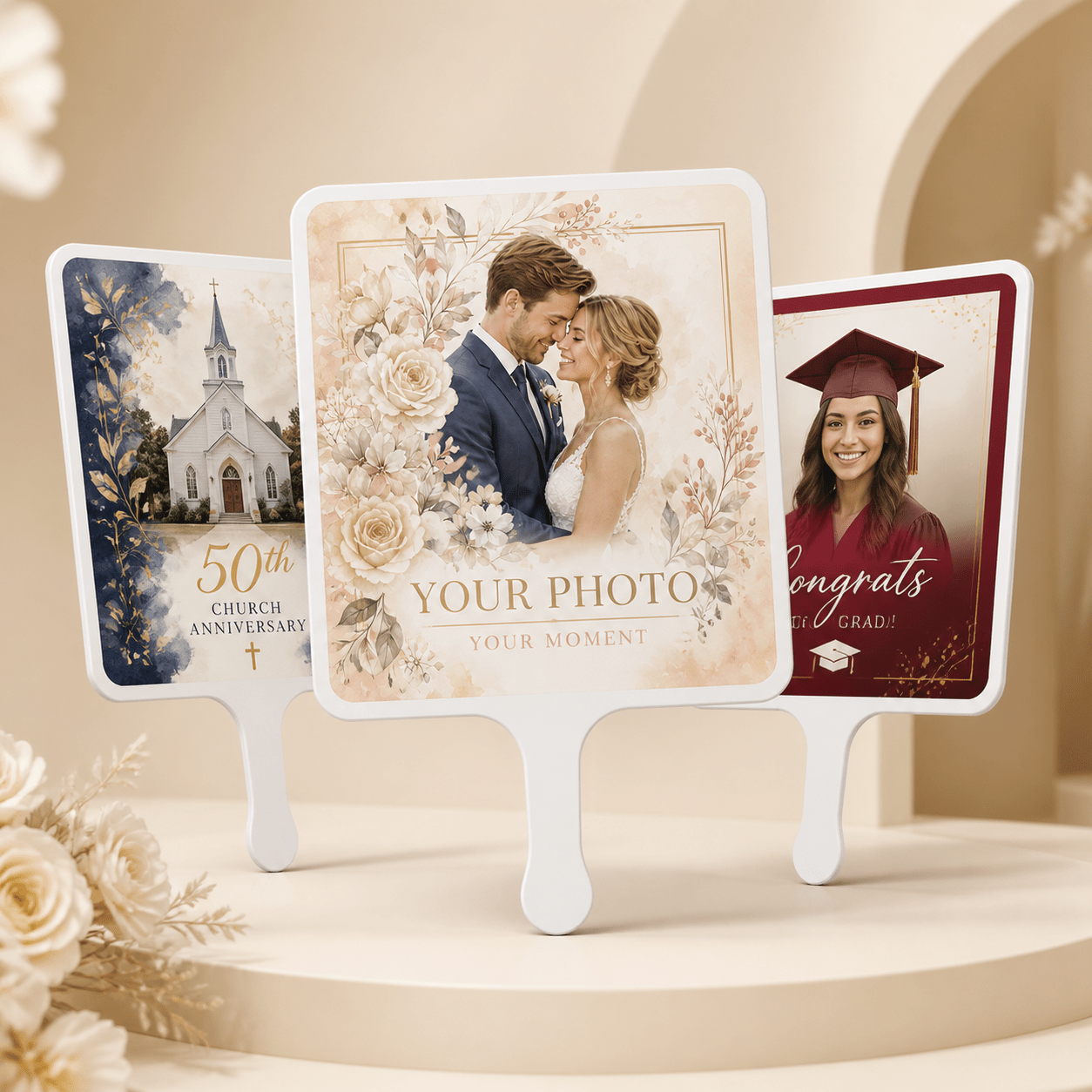 Custom Photo Hand Held Fans | 8" x 10.5"