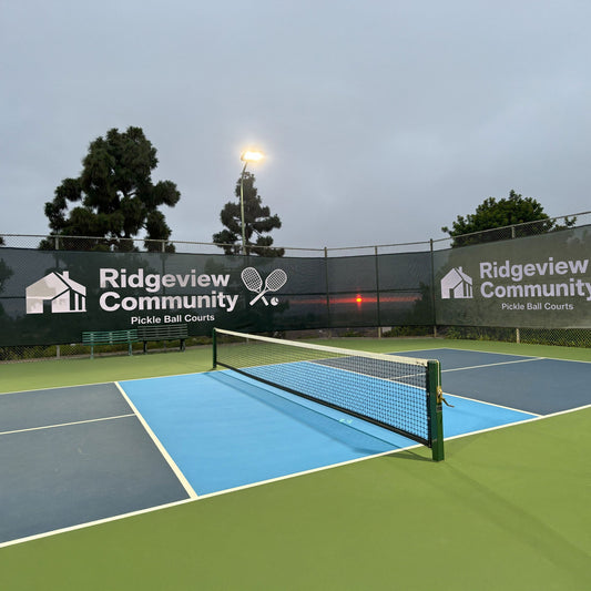 Custom Pickleball Mesh Windscreen Banner – Personalized Fence Wrap with Logo | Wind - Permeable
