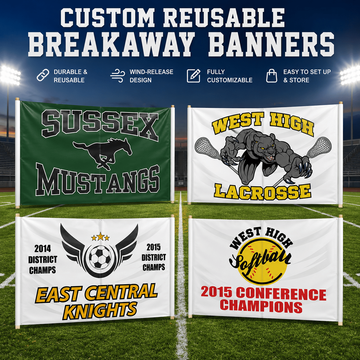 Custom Reusable Breakaway Banner | 8'x12'