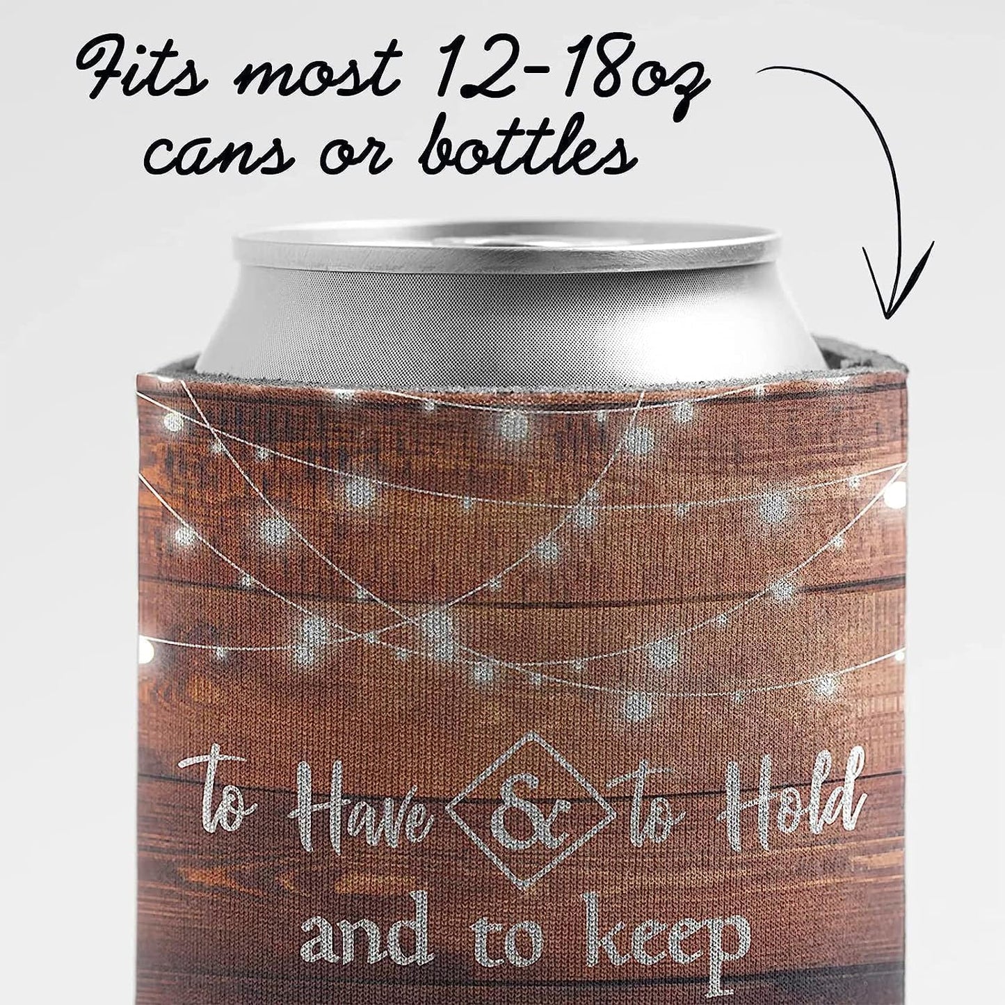 Custom Rustic Wood To Have and To Hold Wedding Can Coolers