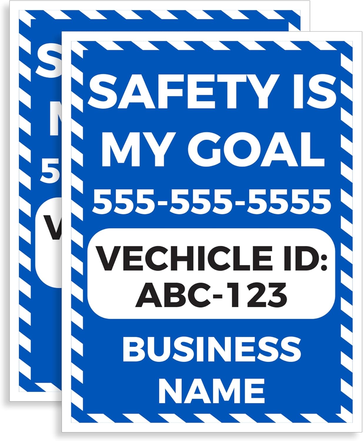Custom Safety Is My Goal Car Magnets 24x18 Inch (Pair)
