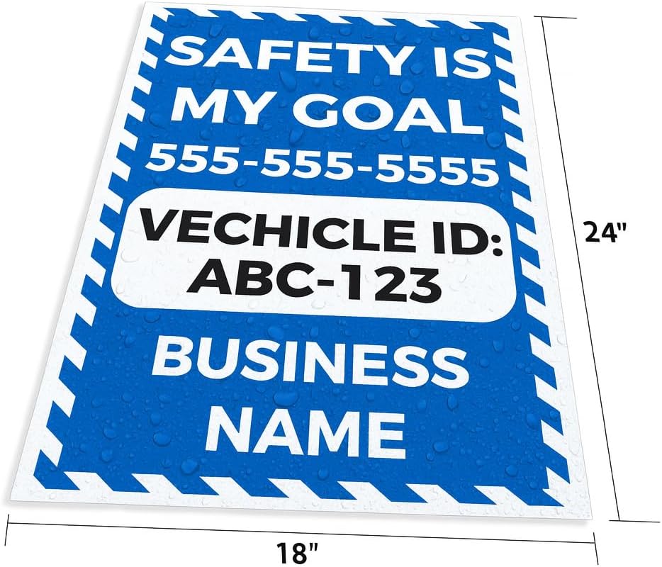 Custom Safety Is My Goal Car Magnets 24x18 Inch (Pair)