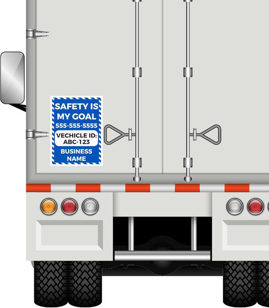 Custom Safety Is My Goal Car Magnets 24x18 Inch (Pair)