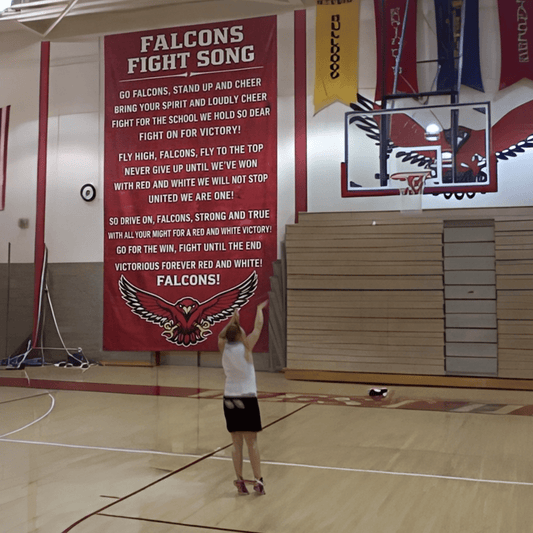 Custom School Fight Song Banner - 8'x20' | Personalized Full - Color Banner with Grommets