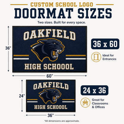 Custom School Logo Doormat – Personalized Entrance Mat
