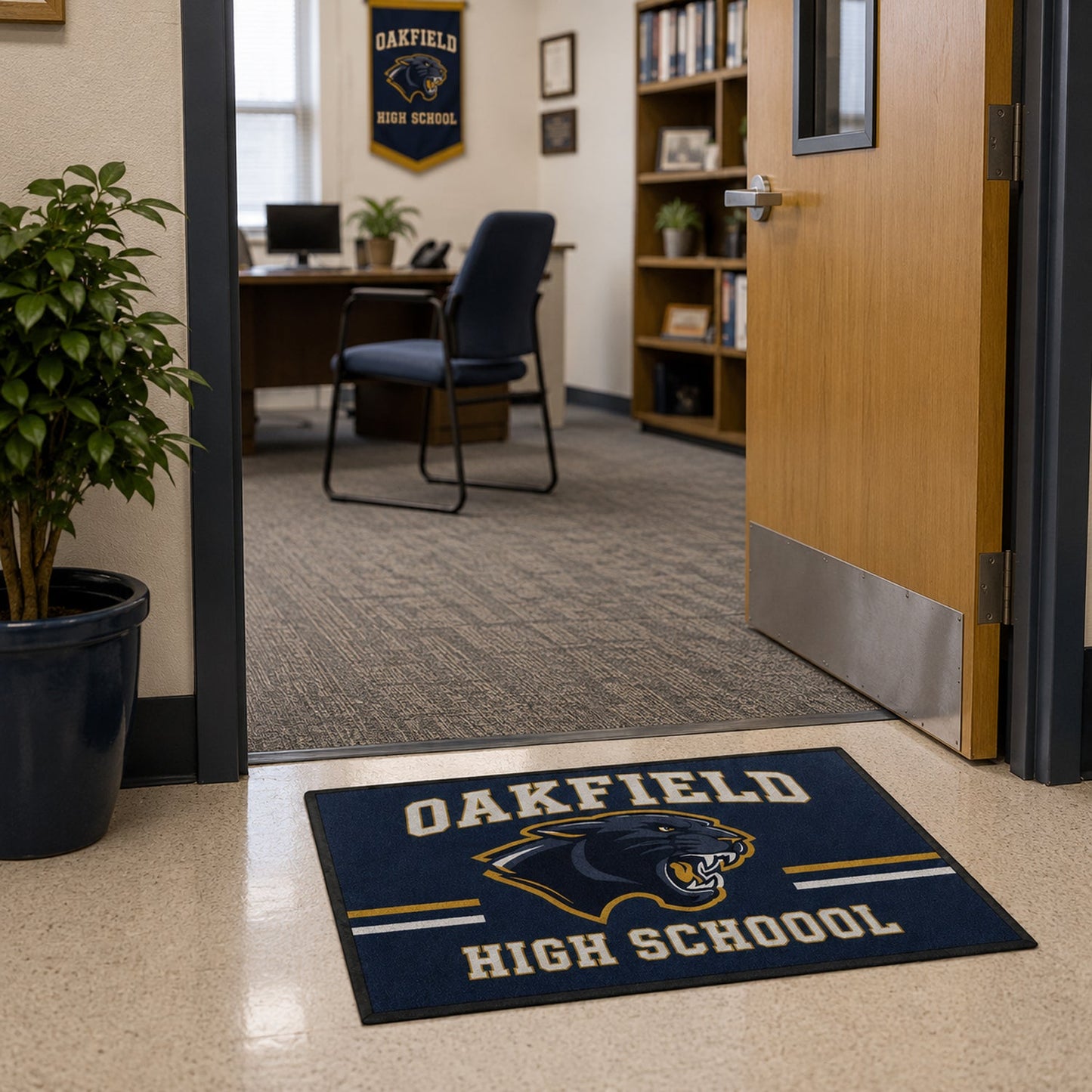 Custom School Logo Doormat – Personalized Entrance Mat