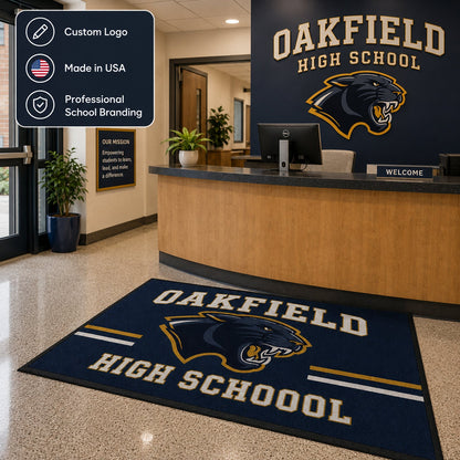 Custom School Logo Doormat – Personalized Entrance Mat