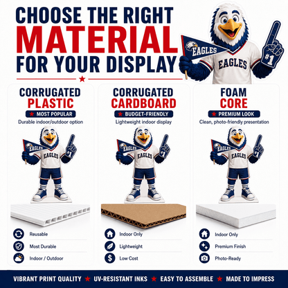 Custom School Mascot Standup Cutouts & School Spirit Displays
