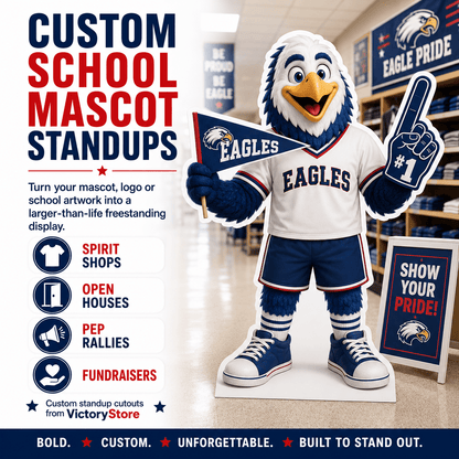 Custom School Mascot Standup Cutouts & School Spirit Displays