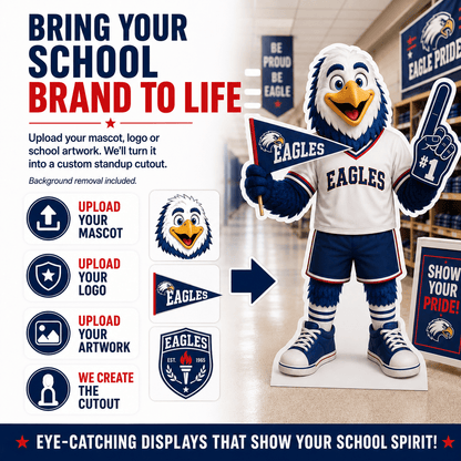 Custom School Mascot Standup Cutouts & School Spirit Displays
