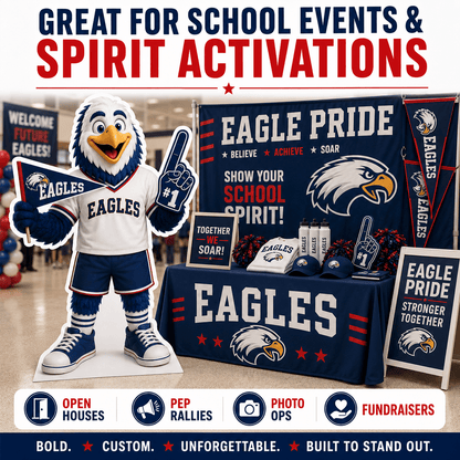 Custom School Mascot Standup Cutouts & School Spirit Displays