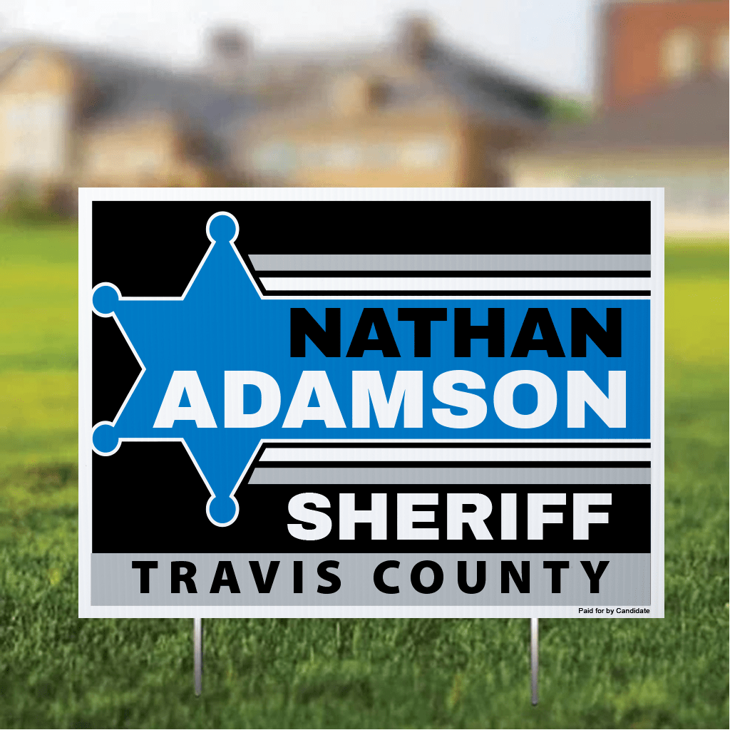 Custom Sheriff 18"x24" Yard Signs