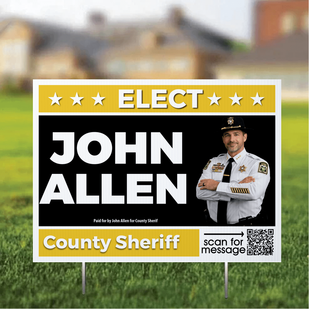 Custom Sheriff 18"x24" Yard Signs