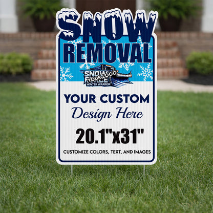 Custom Snow Removal Shaped Yard Signs