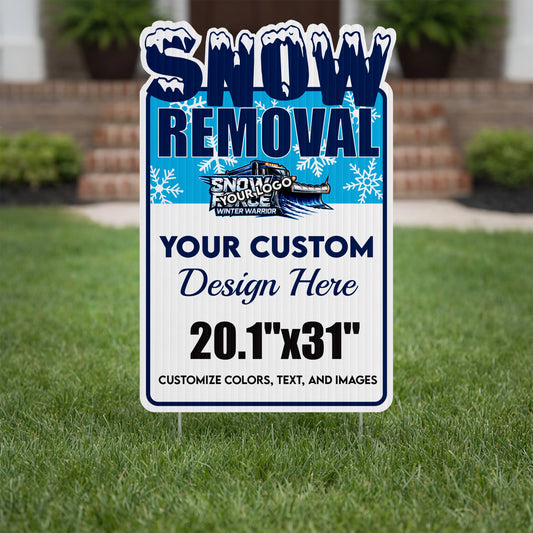 Custom Snow Removal Shaped Yard Signs