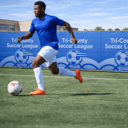 Custom Soccer Mesh Windscreen Banner – Personalized Fence Wrap with Logo | Wind - Permeable