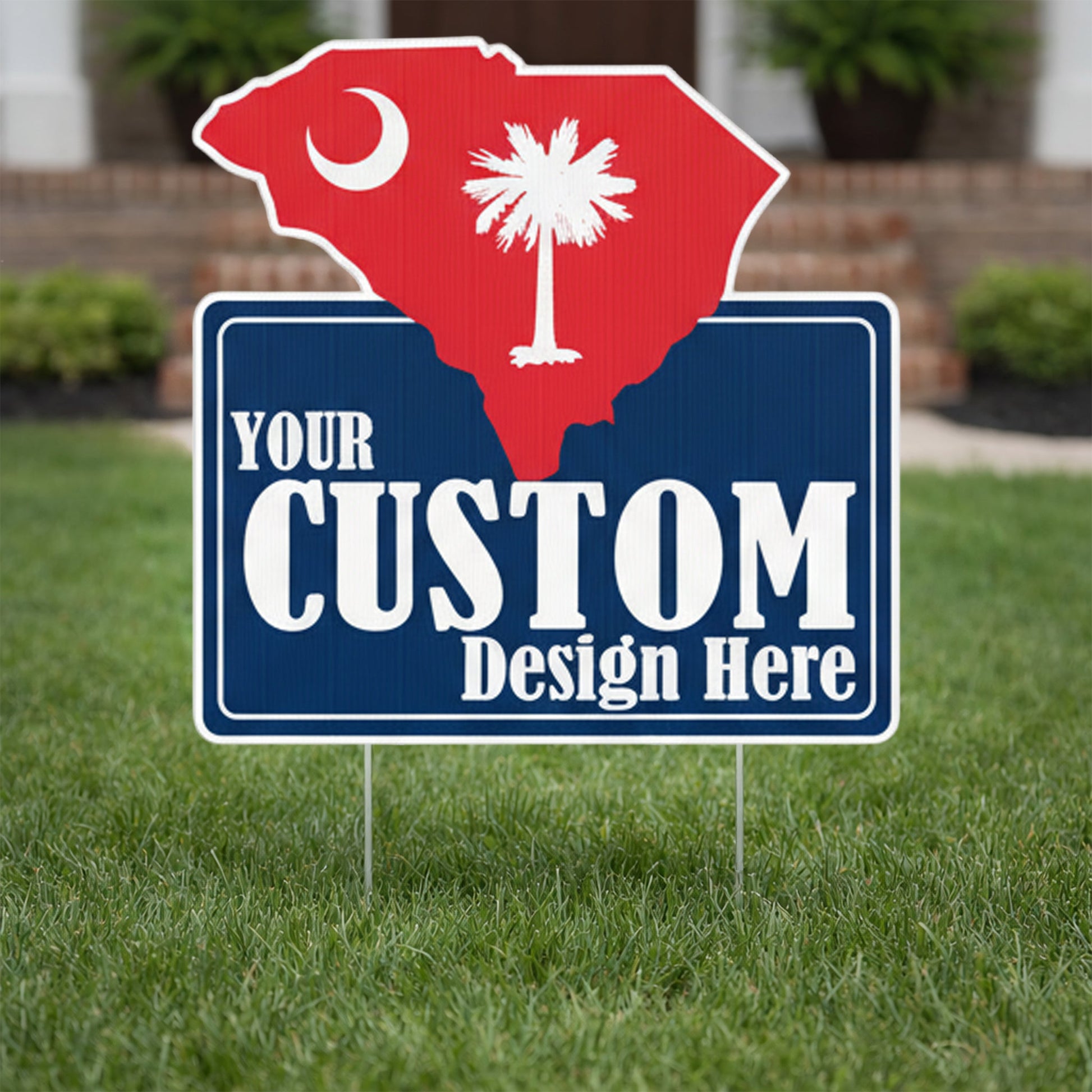 Custom - South Carolina - State Shaped Yard Sign