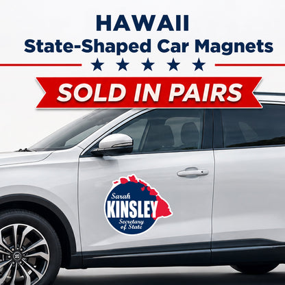 Custom State Shaped Car Magnet (Pair) 24" Magnetic Vehicle Signs by State