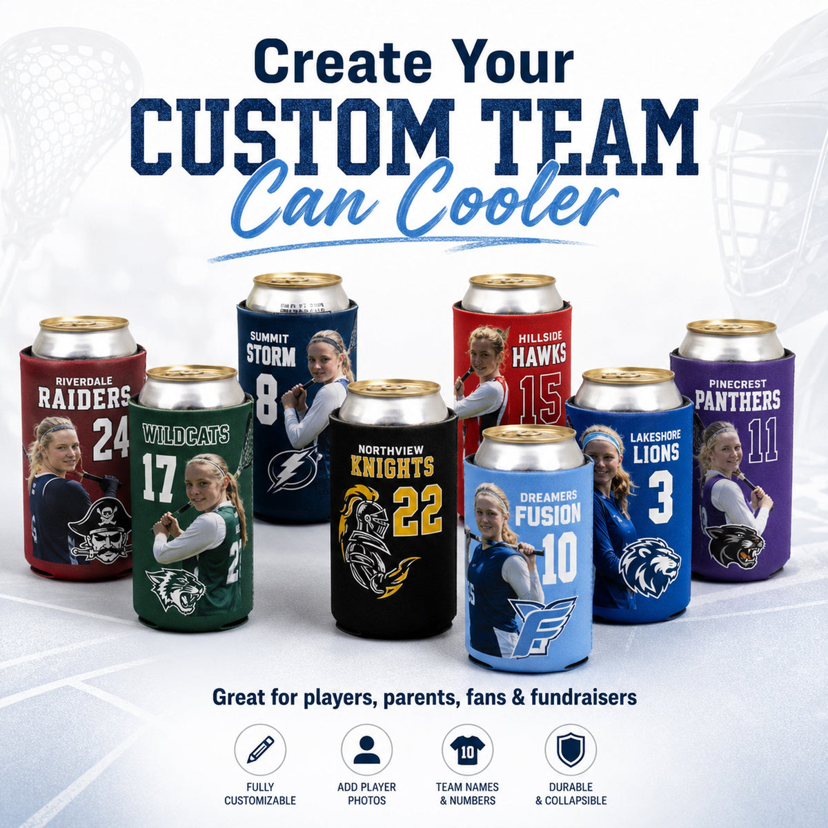 Custom Team Can Coolers