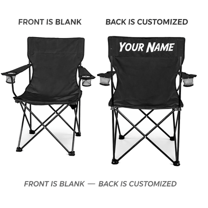Custom Text Camping Chair – Personalized Fold - Up Outdoor Chair with Carry Bag
